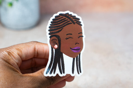 Black Girl Hairstyles Stickers: Fulani