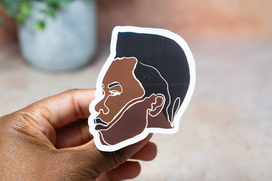 Single Line Black Women Stickers: Fade