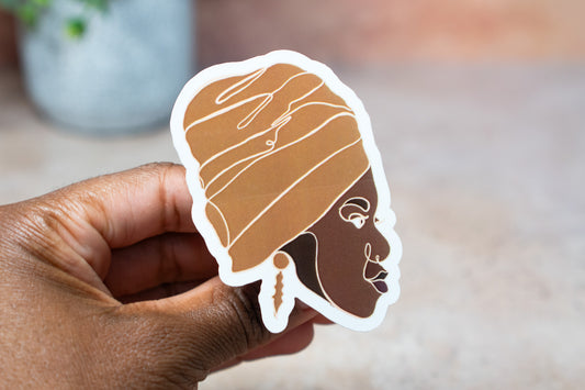 Single Line Black Women Stickers: Wrap