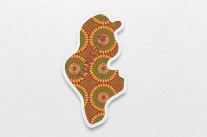 Tunisia Sticker (North Africa) - Pounded Yam Productions