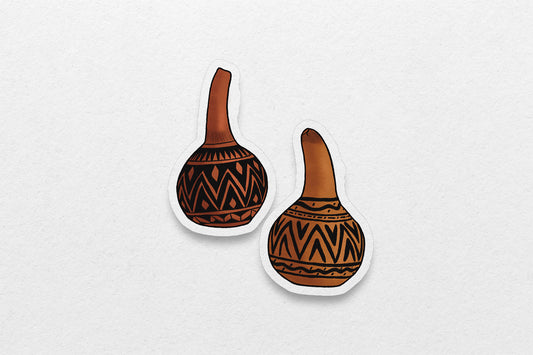 African Calabash Stickers: Twins