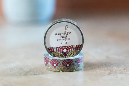 African Print Washi Tape - Red and Yellow (Ankara) - Pounded Yam Productions