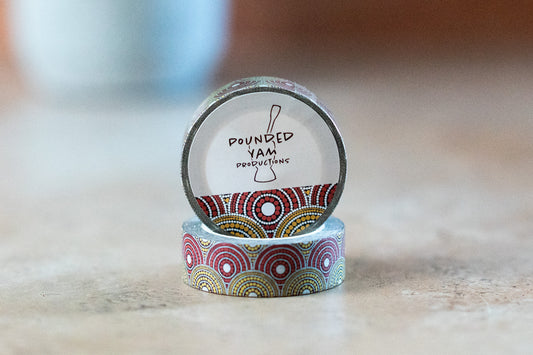 African Print Washi Tape - Red and Yellow (Ankara) - Pounded Yam Productions